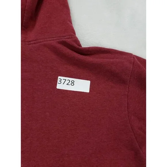 Adidas Hoodie Red M/L Adult Activewear Gym Casual Hoodie Kangaroo Pocket Warm - Picture 10 of 10